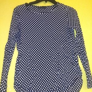 Zara polka dot top long sleeves